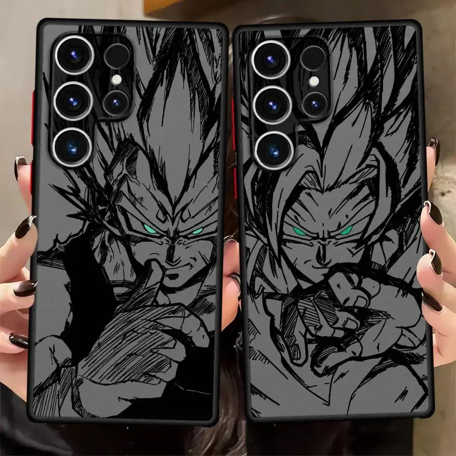 Gray Tone Clenched Fist Super Fighter Manga Line Phone Case with Full Lens Protection & Matte Shell for Samsung Galaxy S26 S25 S24 S23 S22 S21 Ultra Plus FE, Compatible with Smartphone, Handheld, Cellphone & Android Devices