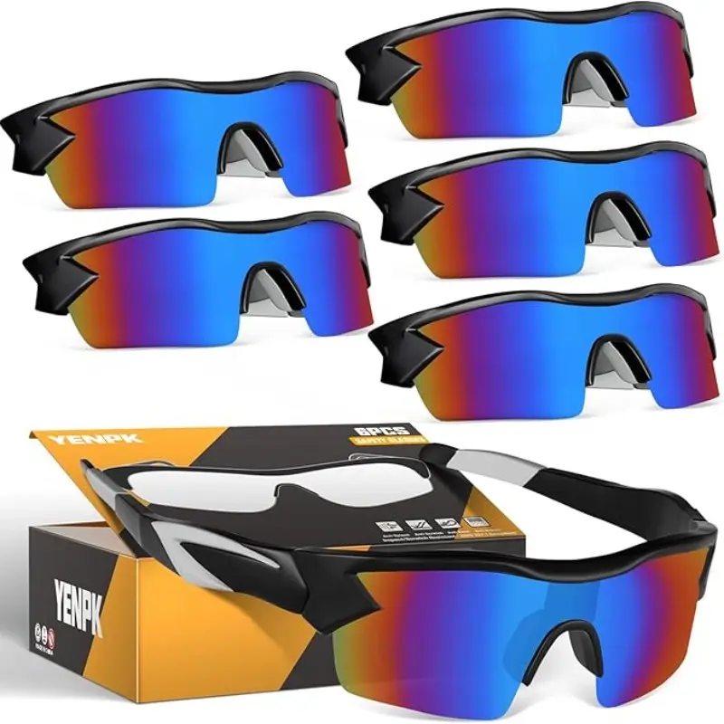 Safety Glasses for Men Women, Ansi Z87.1 Certified, UV Eye Protection, Wrap Around Design, Anti-Scratch, Ideal for Work & Lab Use, Tempered Glass Goggles, Protective Goggles, Safety Glasses Goggles