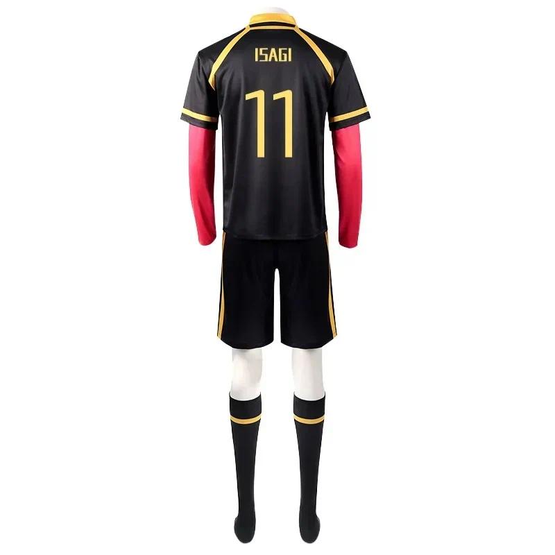 Anime Blue Lock Cosplay Kaiser Ness Isagi Kurona Hiori Cosplay Costume men's Jersey Bastard Munchen Embroidery Football Uniform