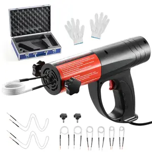VEVOR 1500W 110V Automatic Induction Heater Bolt Removal Kit, 5.9 lbs Handheld Nut Buster with Cooling Fan, 8 Coils & Storage Box, Mini Tool for Rusty Screw Removal, Car Garage Repair