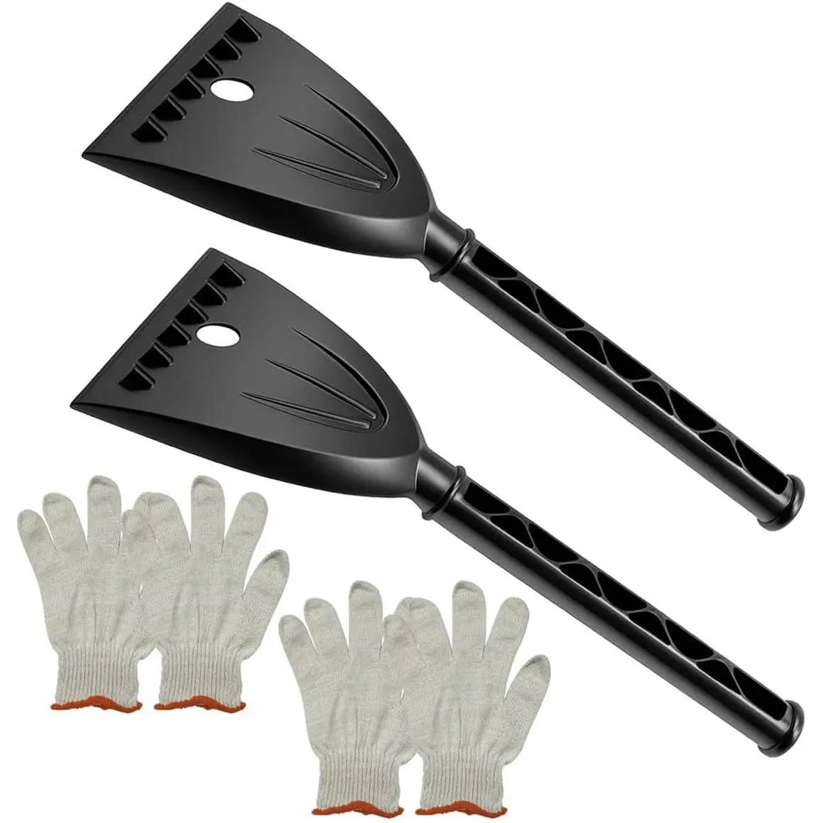 Ice Scrapers for  Windshield with Glove, Multifunctional Winter Snow Cleaning Tool with  Handle, Anti-Scratch Window Frost  for , , SUVs (2Sets)