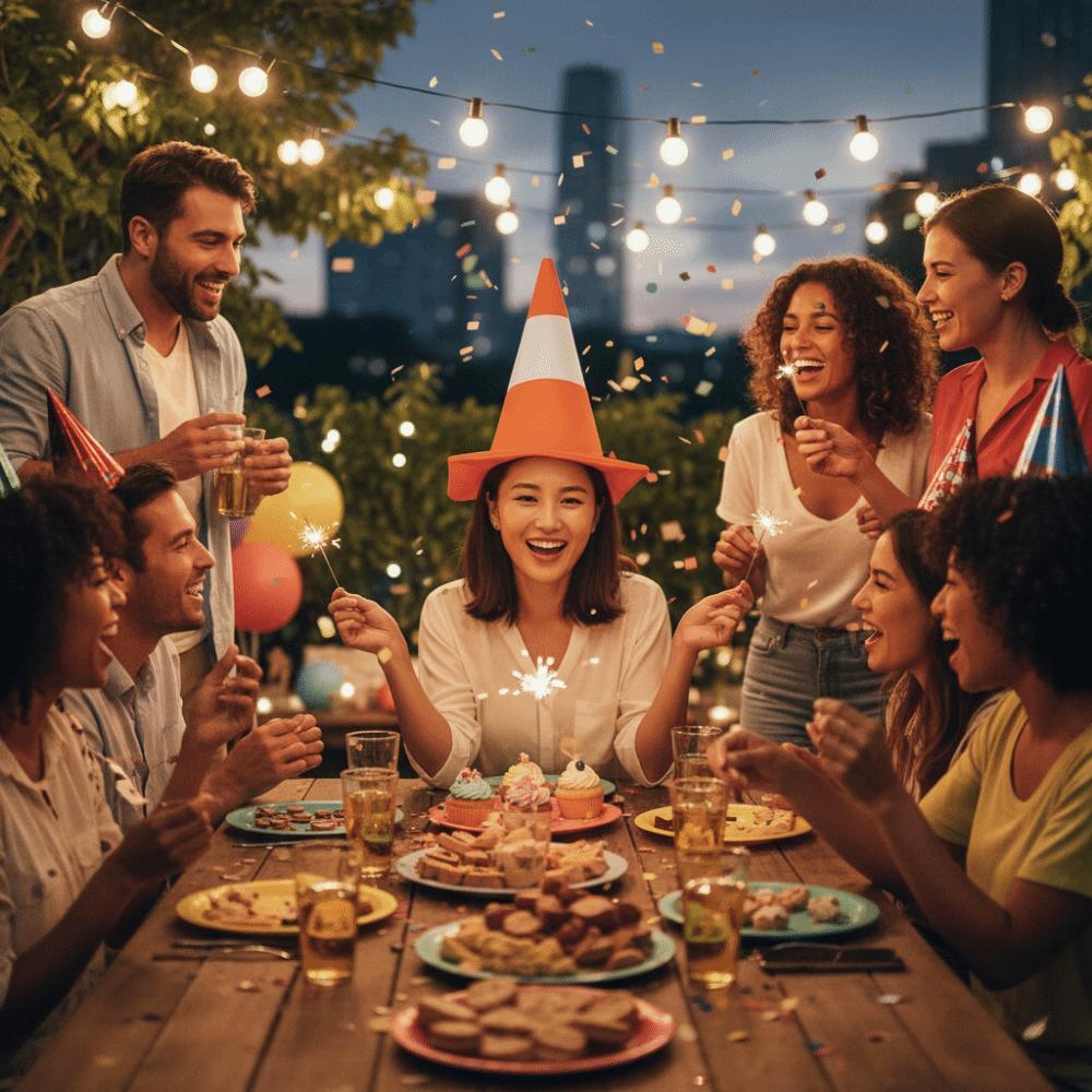 Funny Foldable Traffic Cone Hat Dress Up Masquerade Stage Hat Role Play All Age Halloween Costume Funny Hat Cosplay Event