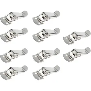 Pack of 10 Mini Size Stainless Steel Latch Catches Clamp for Toolbox, Cases, Chests