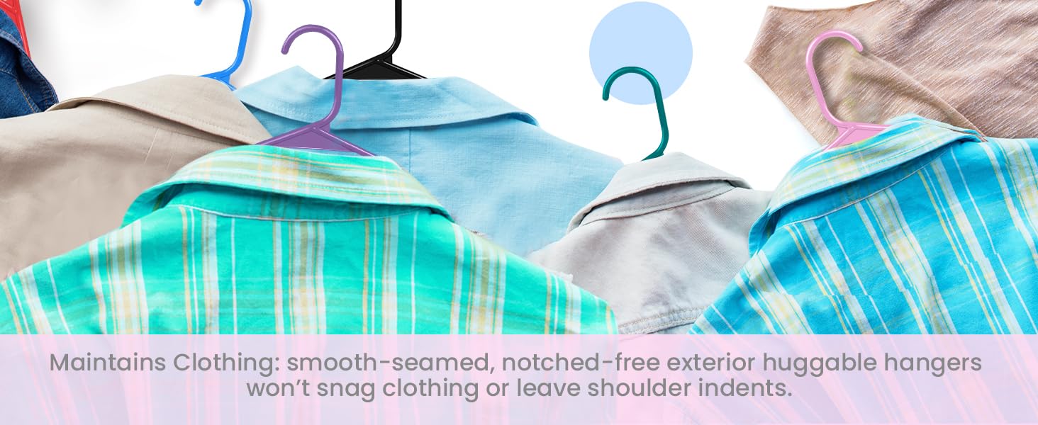 Hangers 100 Pack - Space Saving Clothes Hanger - Durable & Strong Closet Organizers and Storage with Built-in Strap Hooks - Essential for Shirts, Pants, Skirts & Coats (Black)