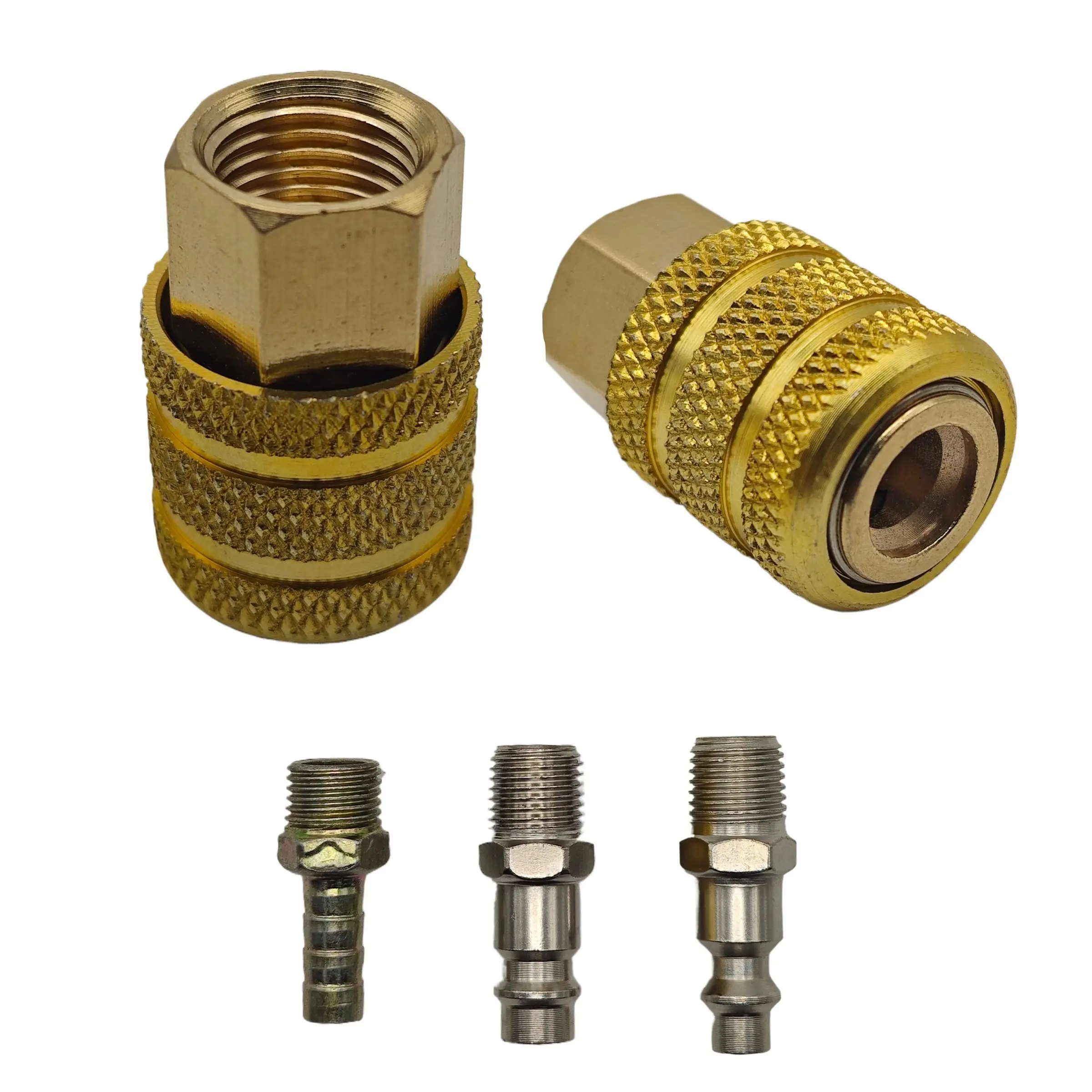 Lock On Air Chuck,1/4FNPT Brass Tire Chuck,Tire Air Chuck for Tire Inflator Gauge and Air Compressor, Durable Material
