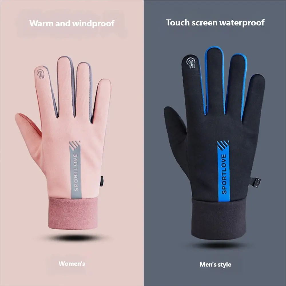 Women's Fall Winter Touchscreen Gloves, Warm Anti-Slip Waterproof Windproof, Ideal for Delivery Riding Driving, Thin Fleece Material
