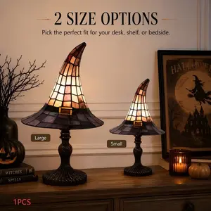 Halloween Witch Hat Table Lamp, Adjustable LightEnergy Saving, Retro Style, Bedroom Desk Decor,Christmas Birthday Gift, High Aesthetic Value, Decorative Lights