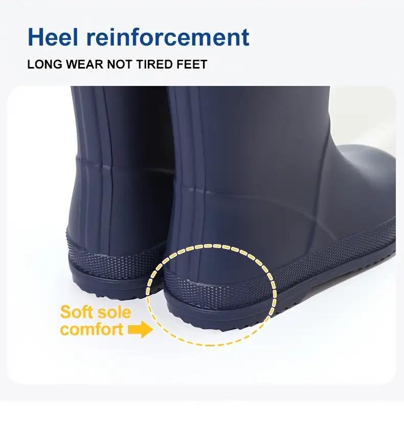 [Soft Rubber Rain Boots] Lightweight Rain Boots |           Boys Outdoor Simple Boots 2-8 Years Old Kindergarten Students Soft Non-Slip All-Season High-Quality Shoes School Day Camping Beach Garden Play Integrated Design Keep Feet Dry