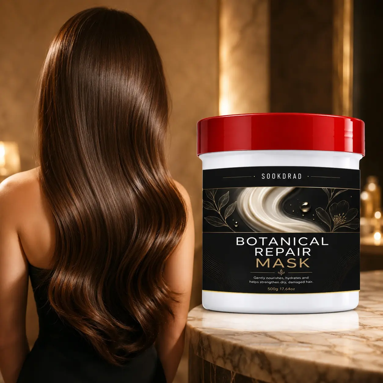 Botanical Repair Mask, gently nourishes, hydrates, strengthens dry damaged hair, for hair, 500g