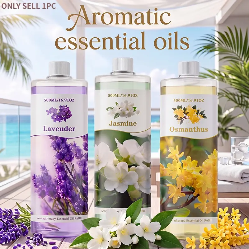 Aromatherapy Essential Oil Refill, Large Capacity; High Concentration for Long-Lasting Fragrance; Suitable for Home, Hotel, and Office Use; Compatible with All Types of Diffusers; Available in Multiple Scents; Perfect Gift