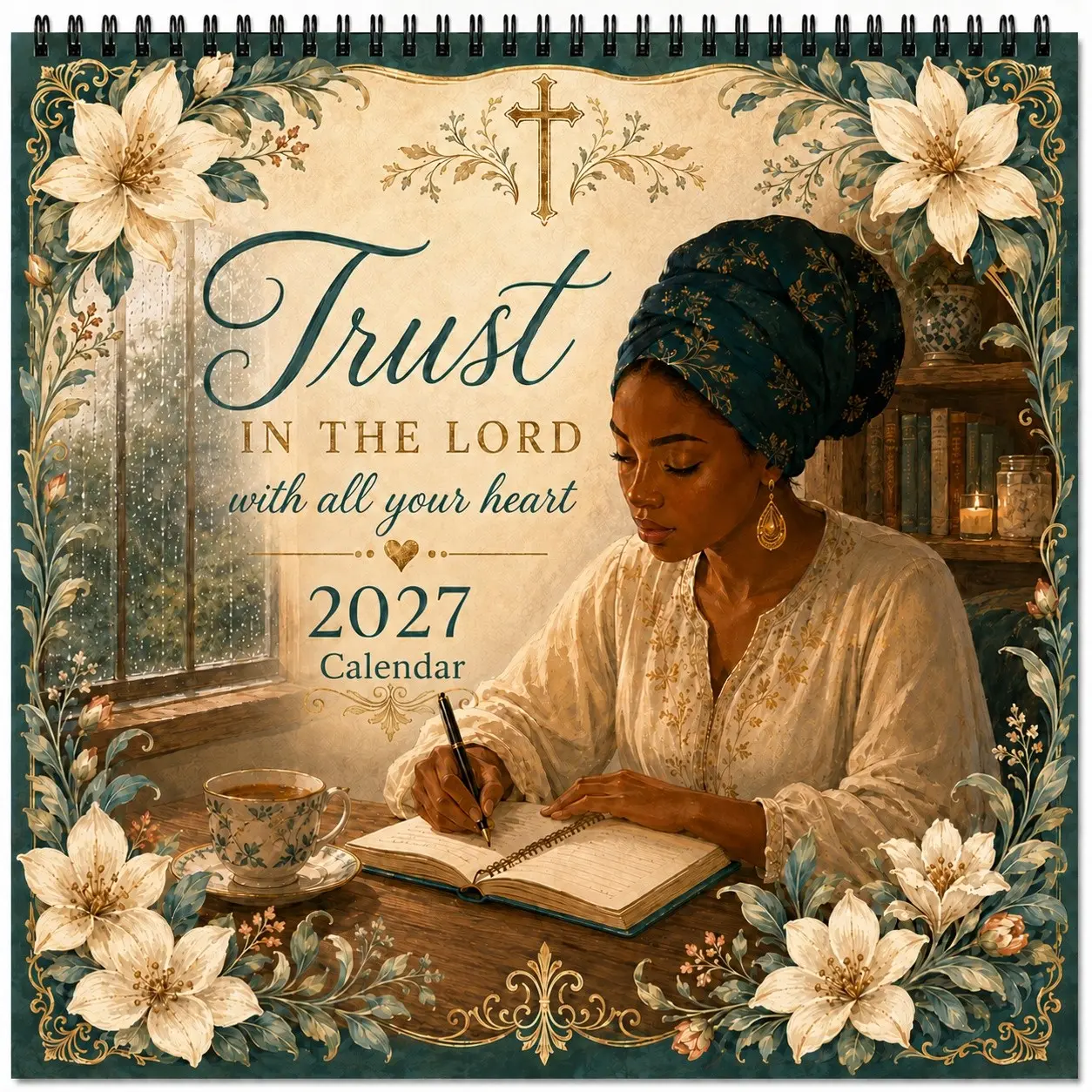 2027 Latest Bible Calendar for Women, Monthly Inspirational Quotes, Desktop Decor, Religious Gift for Family and Friends