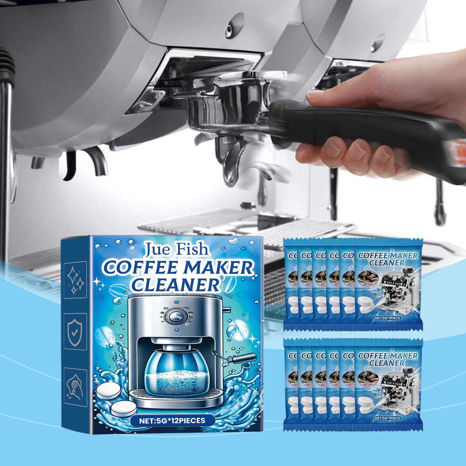 Coffee machine cleaning effervescent tablets for cleaning and descaling coffee machine filters and maintenance
