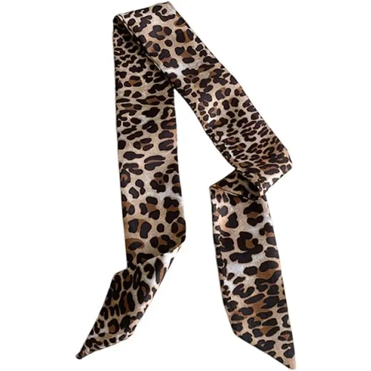 Women--Scarf Leopard--Hair-Scarves for Bag Fashion -Scarf