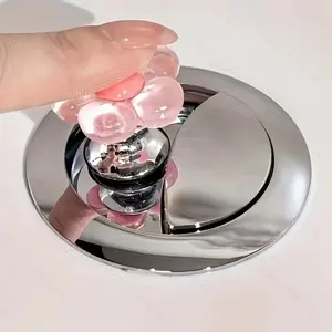 Floral Bathroom Buttons Set, /lavender Toilet Tank Switch, Easy Install Bath Decor, Durable Plastic Replacement Knob, Valentine Gift