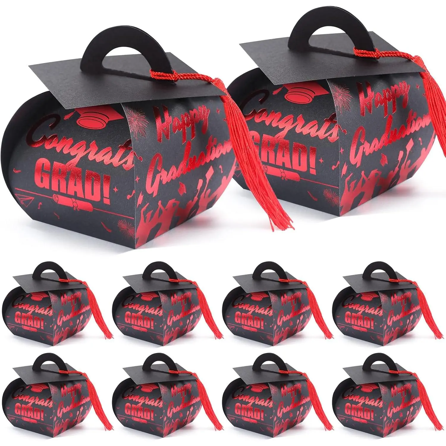 36 count Graduation Cap  Boxes with Tassel, Class of 2026 Graduation Candy Boxes Centerpieces for Tables Party Decorations, Mini   Box Graduate Favors Supplies