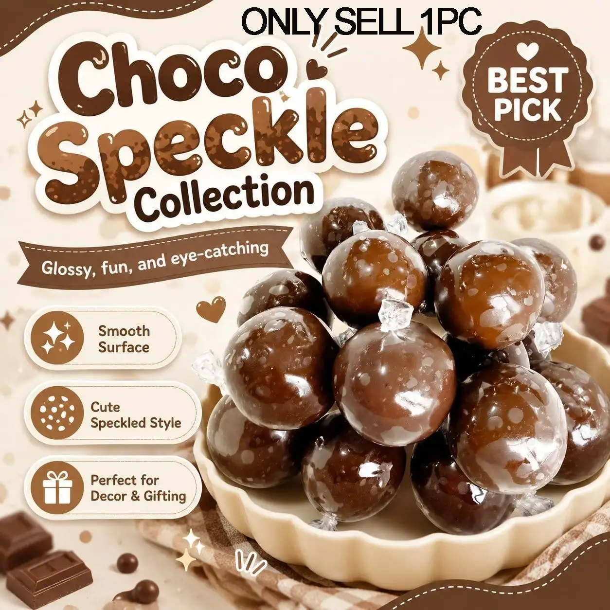 Mint Dark Chocolate Crispy Skin Squeeze Ball ASMR Crunch Sound Squishy Toy Stress Relief Desktop Decompression Gift