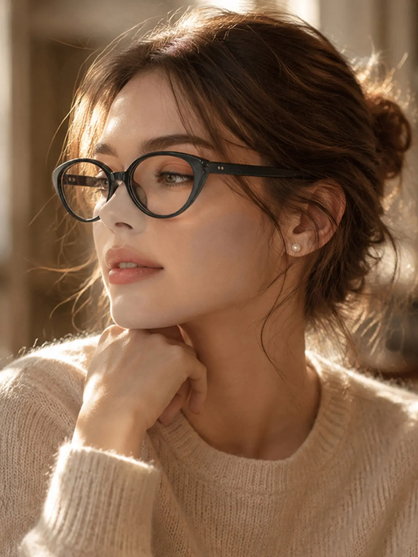 Women's Plastic Cat Eye Sunglasses, Simple and Sexy Style, Lightweight and Portable, Fashionable for Shopping, Dates, Coffee Shops, Bookstores, Stylish Sunglasses