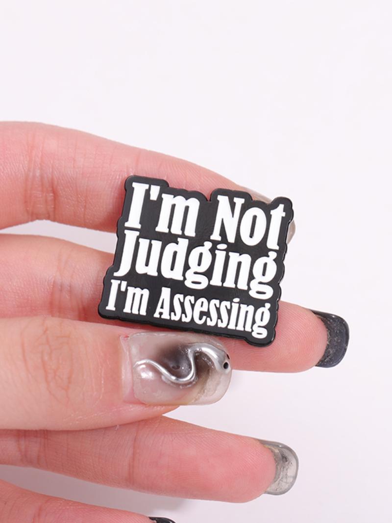 Personality Interest Letter Pattern Brooch, Fashion Brooch for Women & Men, Enamel Pin Suitable for Backpacks, Jeans, Scarves, Hats Decoration, Fashion Accessory