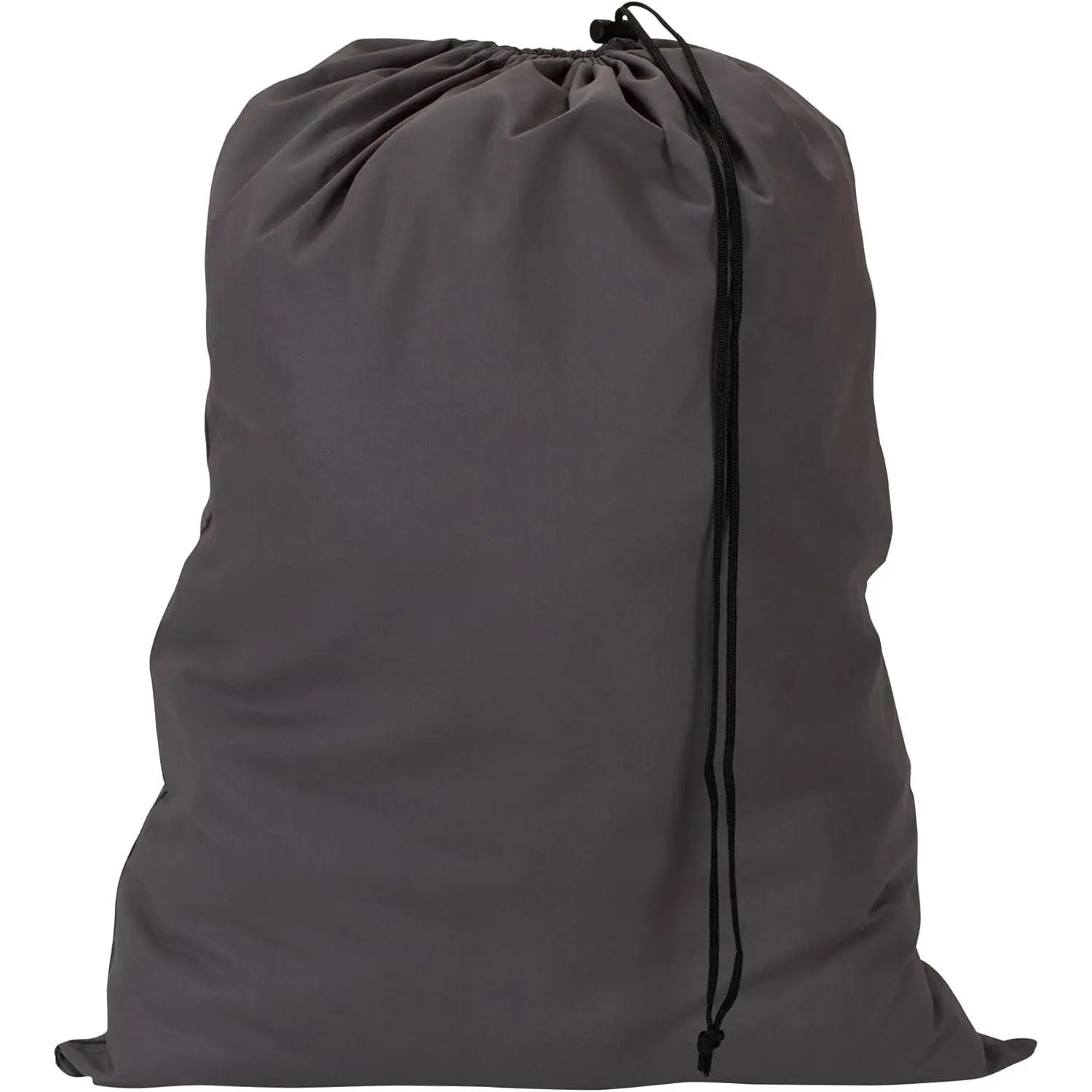 Cotton Laundry Bag, Large, 100% Cotton, Drawstring Top with Cord Lock, Machine Washable, 3 to 4 Load Capacity, Versatile and Compact, Breathable, Foldable, Gray