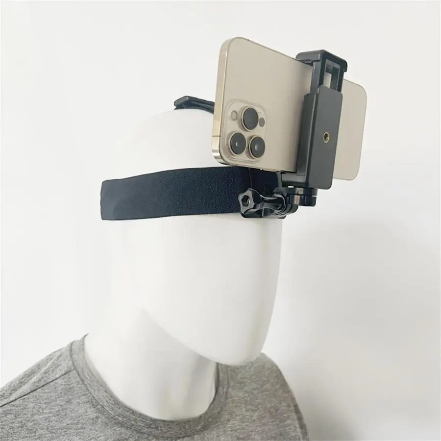 Head Mounted Adjustable Phone Holder, Head Mounted Phone Holder for Outdoor Live Streaming, Perfect for Unboxing Video, Stand