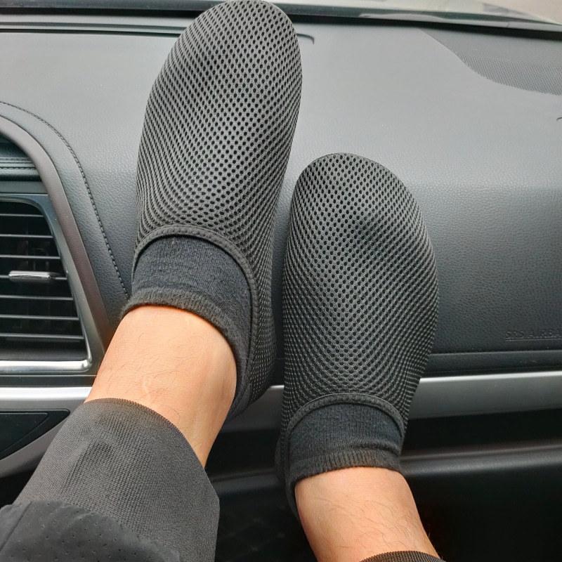 Mesler Summer Mesh Breathable Slip-On Driving Shoes for Men and Women, Non-Slip Soft Sole Driver's Special Thin Sole Exam Shoes