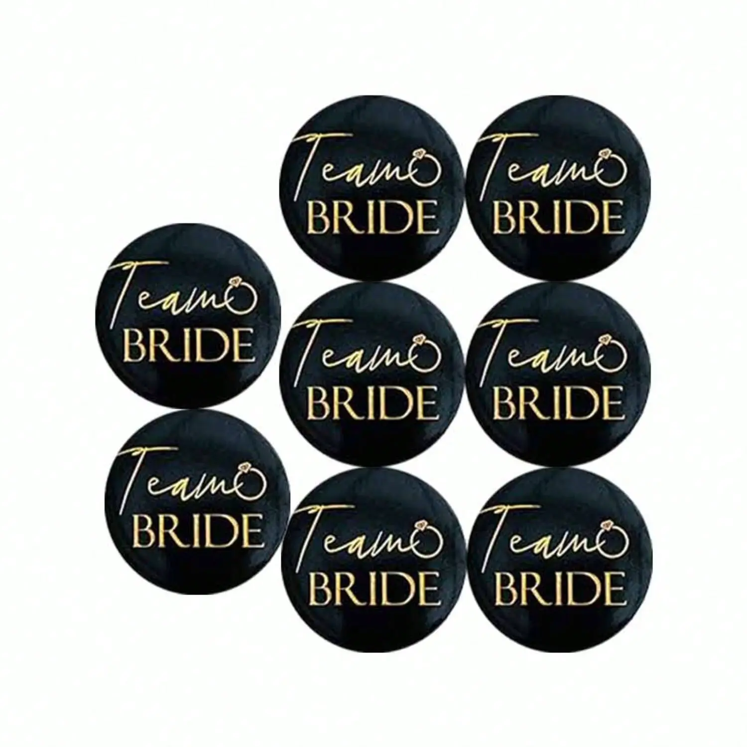 9/13Pcs Black White Wedding Pin Badge Set, Bridesmaid Accessory Kit, Perfect Gift for Her, Bridal Shower Bachelorette Engagement Wedding Party Decor Favors