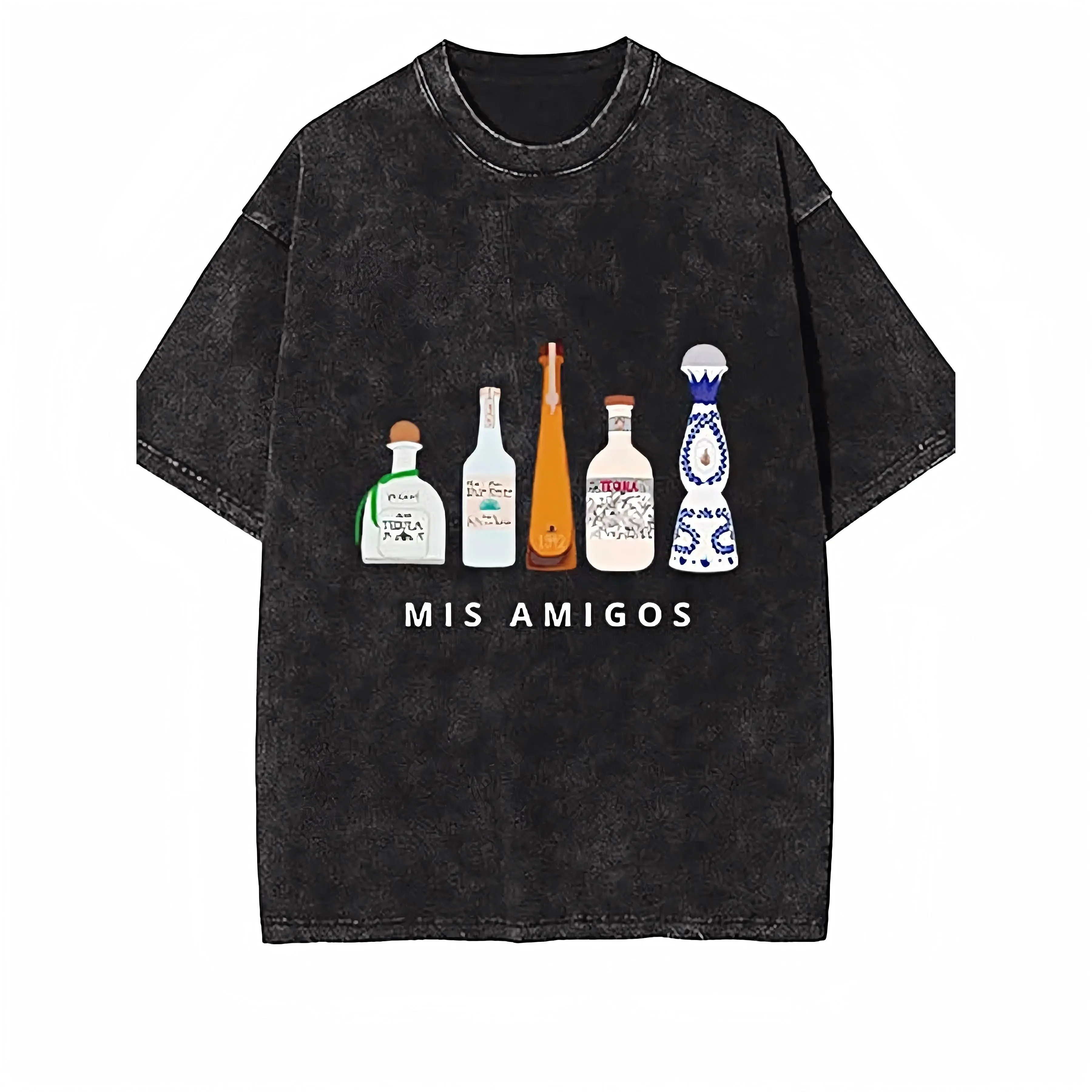 Women's Funny Graphic T-Shirt, Casual Baggy Heavyweight Cotton Tops, Tequila Party Fashion Apparel for Everyday and Thanksgiving, Shortsleeve