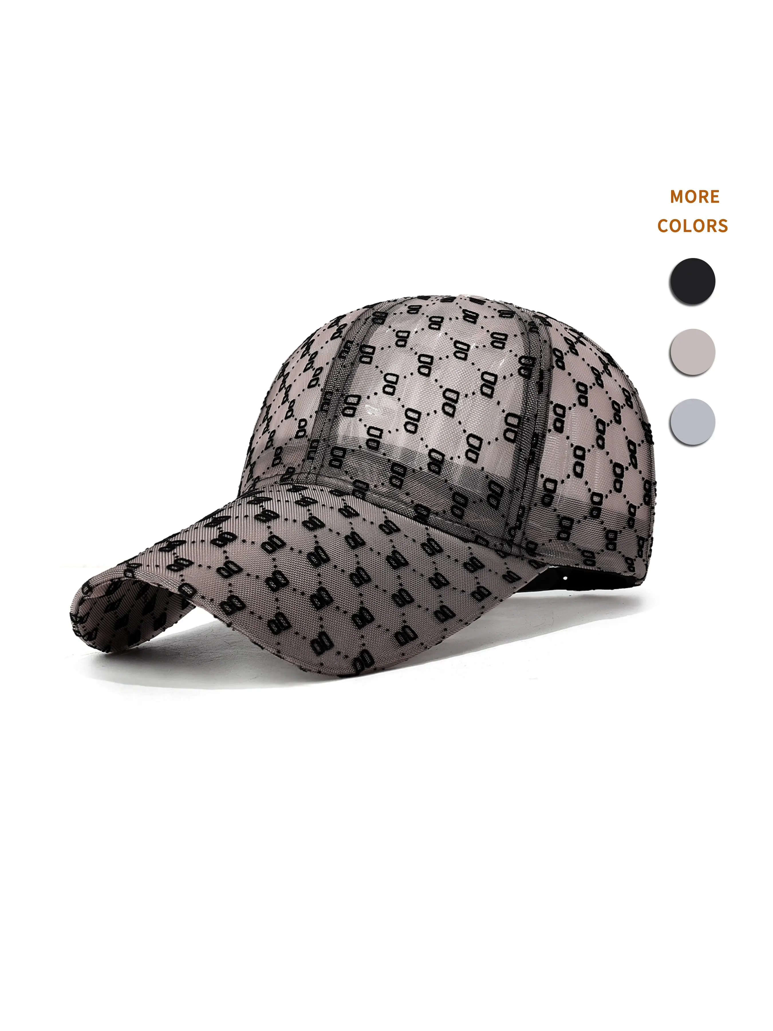 Unisex Baseball Hat with Lace Full Net Extended Brim, Sweet Hollow Out Breathable Sun Protection, Adjustable Buckle, Fashionable Outdoor Hat