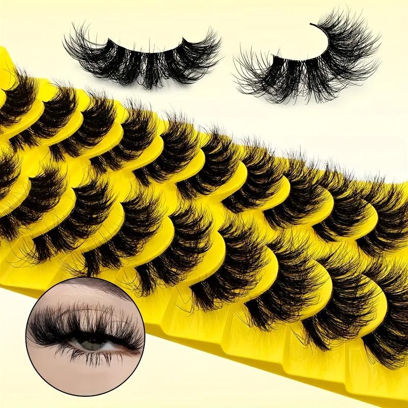 Transparent Thick Soft Synthetic False Eyelashes, Thick Curly Comfortable Versatile Fake Lashes, Perfect for All Seasons, Easy Application