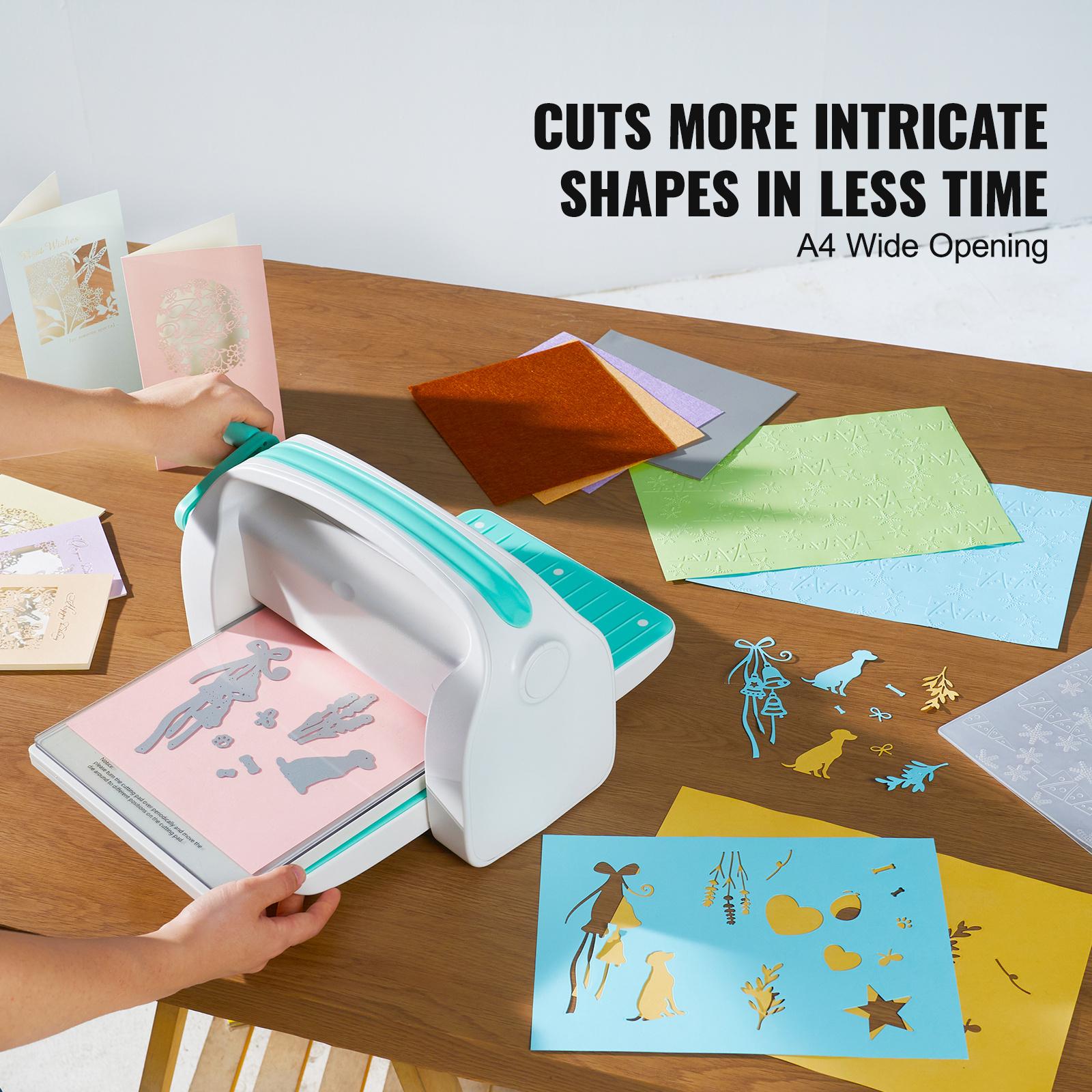 Manual Die Cutting & Embossing Machine, Portable Cut Machines, 9 inch Opening Scrapbooking Machine Full Kit Included, for Arts & Crafts, Scrapbooking, Card Making and Crafting, White