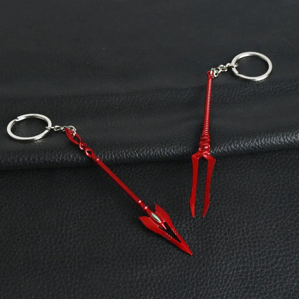 12cm Spear of Cassius Neon Genesis EVA Weapon Keychain Evangelion-06 Cosplay Anime Katsuragi Misato Cross Pendant Key rings