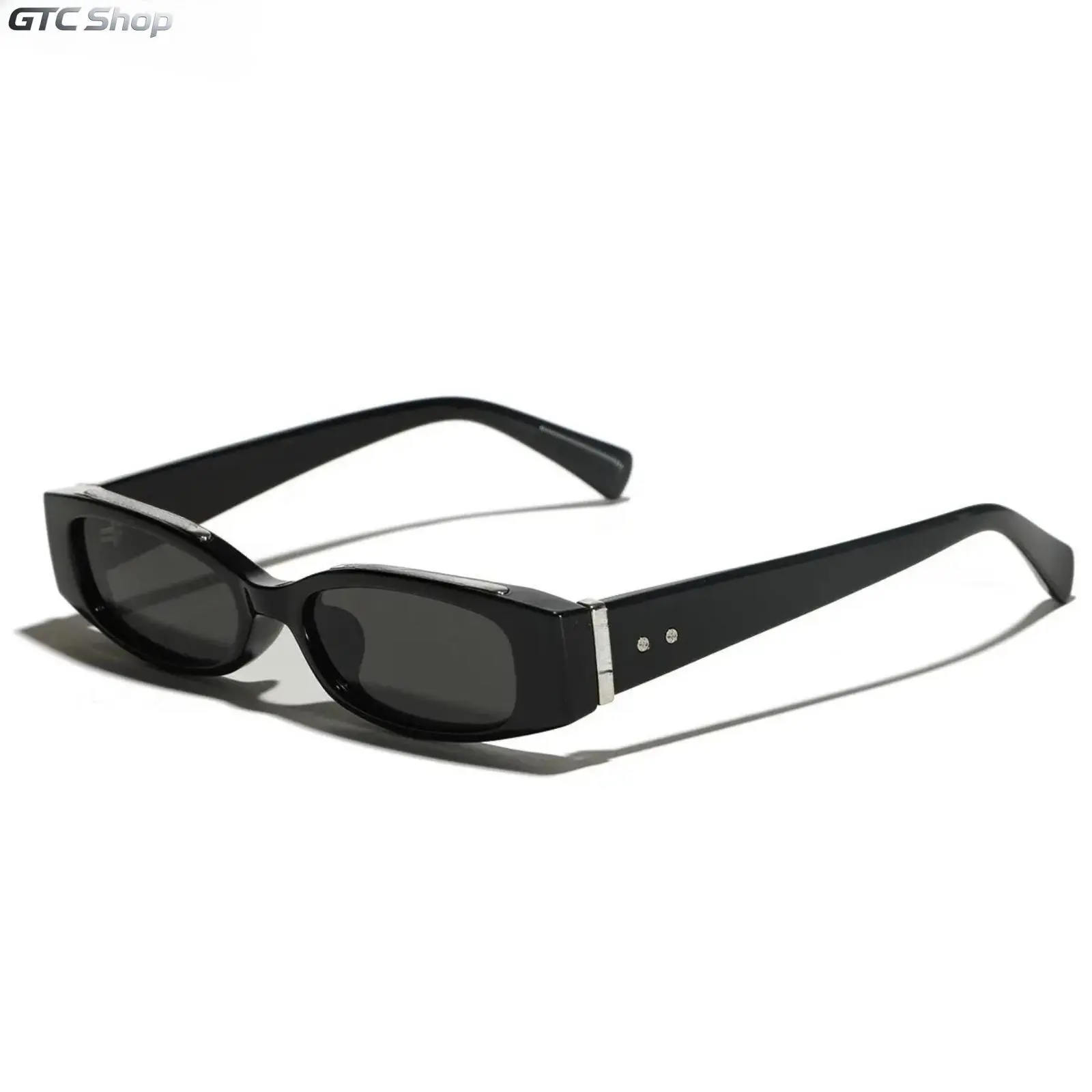 Unisex Narrow Square Sunglasses - Lightweight Futuristic Y2K Small Frame, UV400 Lens, Unisex Street Fit, Sunglasses for Women, Cool Gifts for Adults, Slim Sports Shades, Comfortable All-Match Glam Look