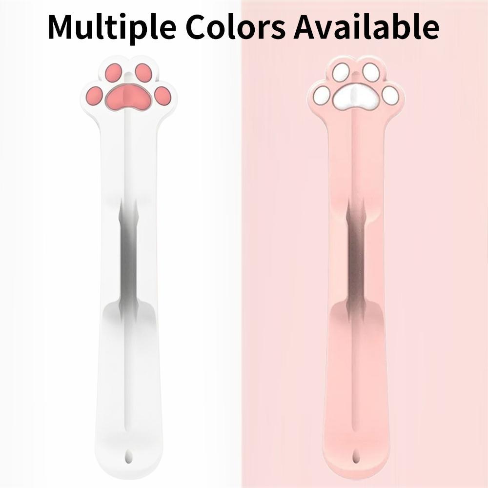 Cute Cat Paw Design Stylus Pen Case, 1 Count Silicone Pen Sleeve for Apple Pencil 1 2, Adhesive Tablet Pen Slot Holder, Cute Stylus Pencil Case