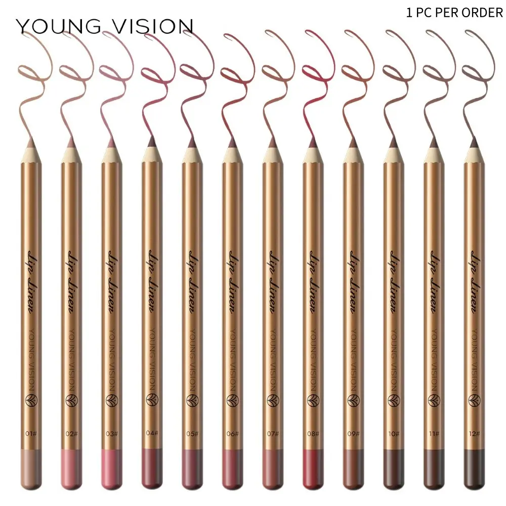 YOUNG VISION Matte Lip Liner, 12 Colors, Long-Lasting, Smudge-Proof, Precise Application, Perfect for Defined Lips, Easy to Use, Lipliner