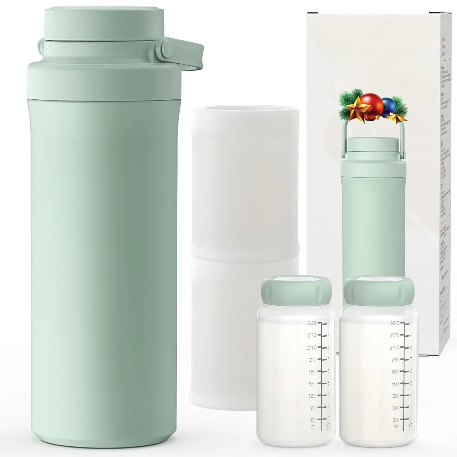 22oz Breast Milk Cooler Bottle, Breastmilk Cooler with 360 °   Cooling  24 Hours, Portable Milk Chiller  Breastmilk with 2pcs Baby Bottles, Breast Milk Storage Bags  Baby, BPA-Free