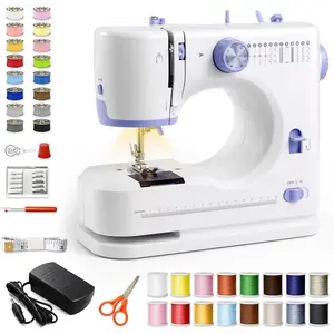 Beginner-Friendly Mini Sewing Machine with 12 -in Stitches, Sewing Machine with Foot Pedal, Portable, High-Low Speeds,  for Sewing Enthusiasts