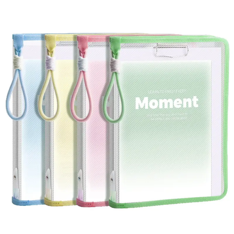 4PCS Document Handbag Clear Transparent A4 Large Capacity for Students School Supplies Test Paper Textbooks Art Supplies Certificates Storage Organizer Tote Bag File Folder Organizer