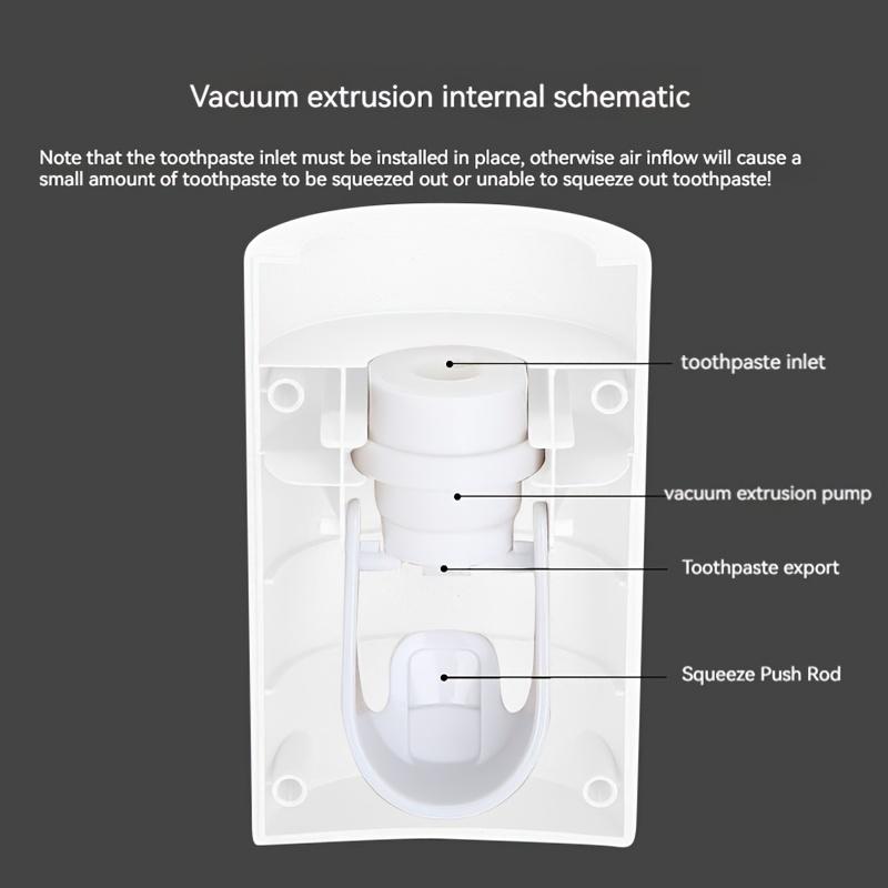 Eco-Friendly Automatic Toothpaste Dispenser, Wall-Mounted and Simple Adhesive Design for Bathroom, Ideal for Home Use