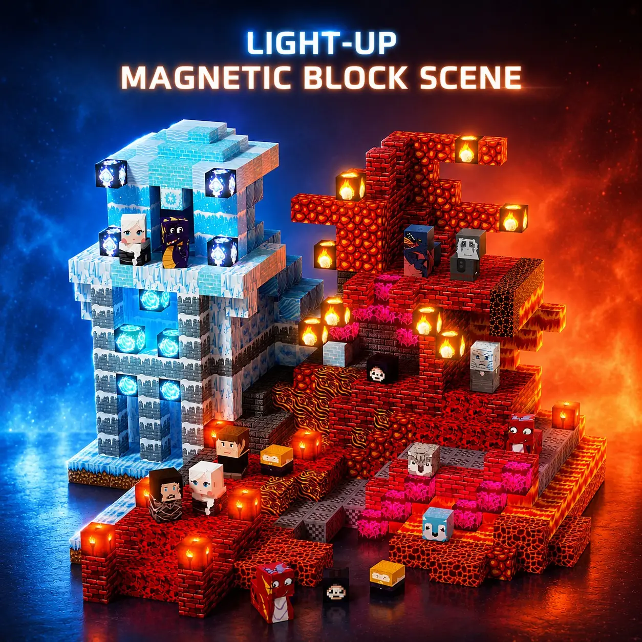 Magnetic Building Blocks Toy, DIY 3D Puzzle Set, Stem Educational Gift for Kids, Unisex Creative Playset, Family Interactive Game