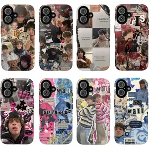S-Sturniolo T-Triplets Phone Case Vintage Brown Aesthetic Teddy Bear Collage Cozy Fan Protective Cover Designed for iPhone 11-17 Pro Max/Plus & Samsung Galaxy S23-S25