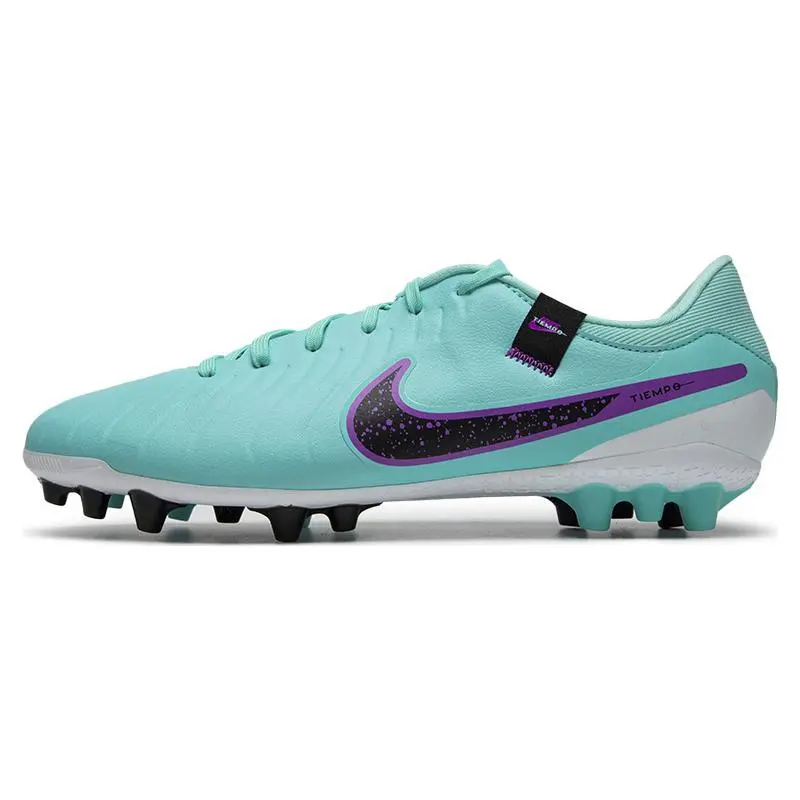 Nike Tiempo Legend 10 Academy Soccer Cleats for Men – AG Soft-Ground Turf Shoes in Teal Verifiable, with credentials and supporting global authentication