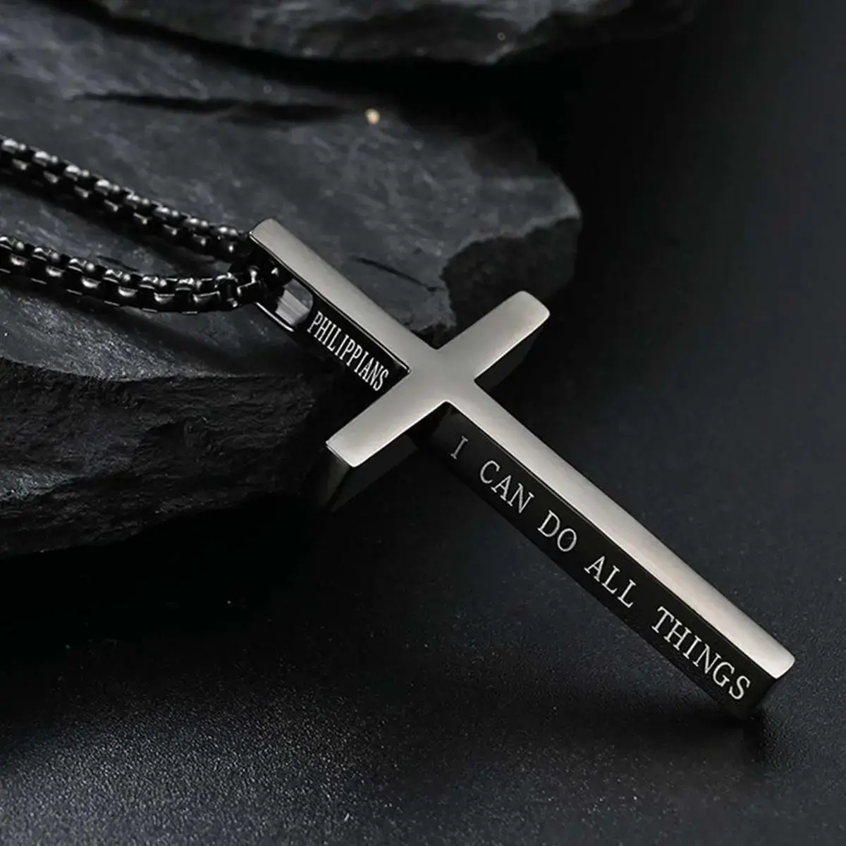 [Limited-Time Event] Handmade Letter Cross-Chain Link Necklace Pendant with Artificial Gemstone, Simple, Versatile, Ideal for Birthday Gifting, Jewelry Accessory, Handmade Necklace