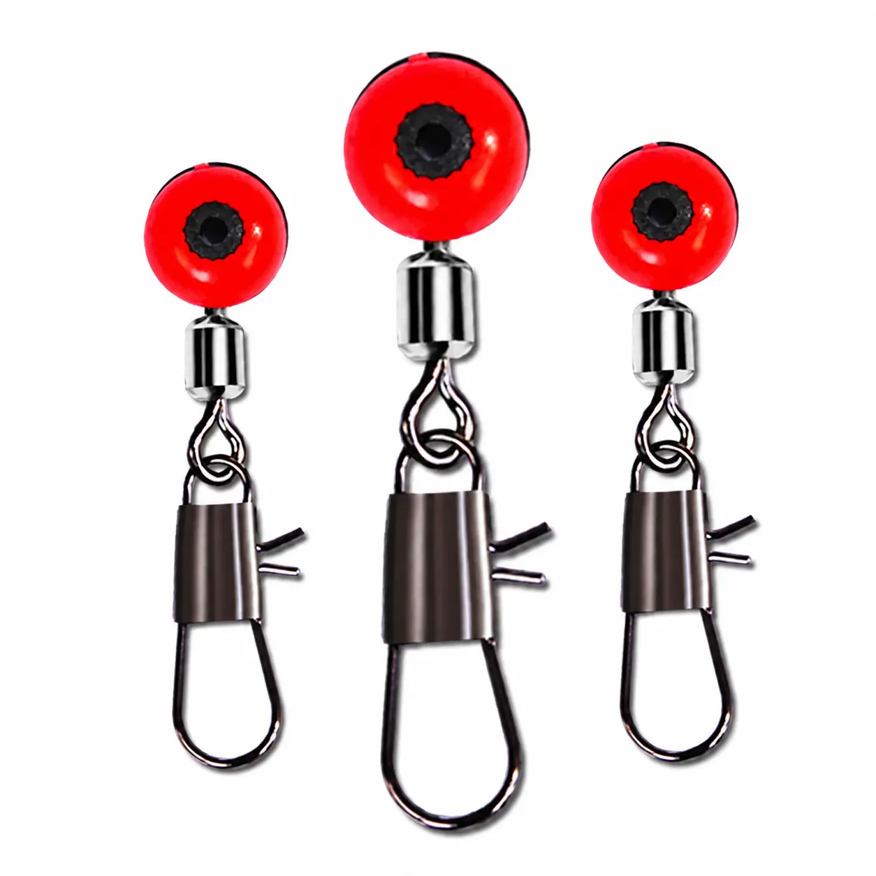 Heavy-Duty Stainless Steel Fishing Swivel Connector for Sea Angling – Universal Snap-On Loop with Wide-Body Float Adapter, Corrosion-Resistant Saltwater-Safe Rigging Component for Trolling and Bottom Fishing