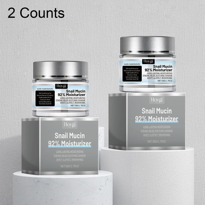 Snail Mucin Moisturizer, 1/2 Counts Hydrating Nourishing Face Cream, Moisturizing Face Cream, Face Lotion for Women & Men, Skin Care Product for Daily Use, Daily Moisture Nourishing
