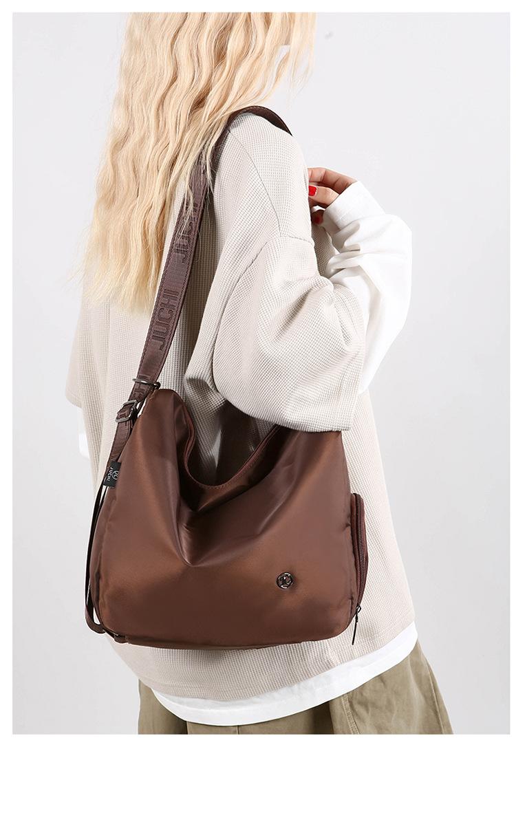 Nylon bucket bag, niche high-end large-capacity commuter tote bag, shoulder bag, multifunctional backpack