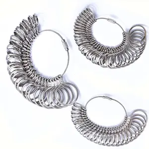 Jewelry Making Tool Kit, Ring Size Measuring Rings, Us 0-13, Uk A-Z, Eu 41-76, Alloy Circles, Finger Sizer, Jewelry Crafting Supplies