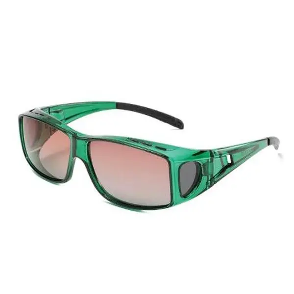 Unisex Fit-Over Wrap Sunglasses - Polarized TAC Lens, Polycarbonate Frame, 100% UV Protected, Wear Over Eyeglasses, Outdoor Use, Wraparound, Pc, Polarised Lens