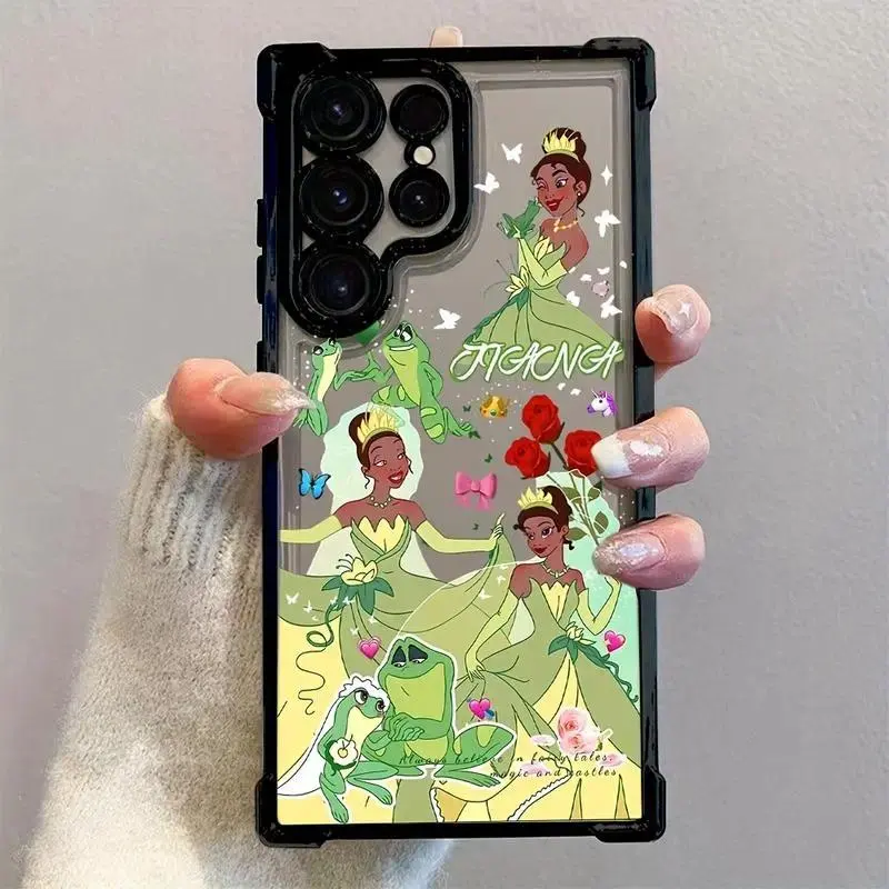 Cartoon Tiana Phone Case Compatible with Samsung Galaxy S26 S25 S24 S23 S22 FE Ultra Plus 5G,For iphone 17 16 15 14 13 12 11 17Air Plus Pro Shockproof Transparent Soft Back Cover. Smartphone Cellphone,Smartphone Shell, Multi-Model