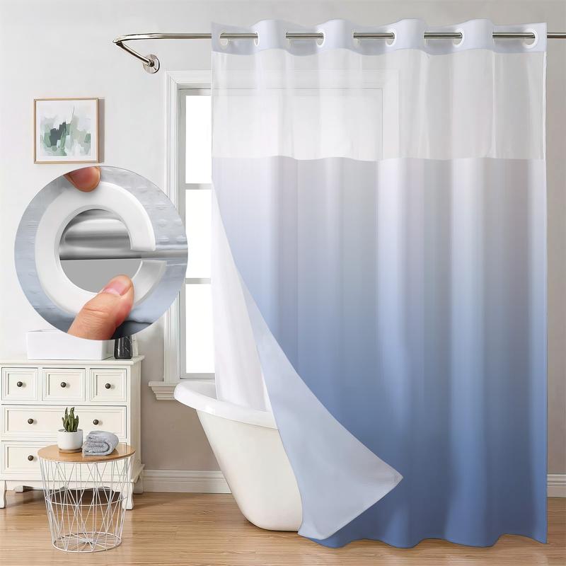 Color Gradient Waffle Shower Curtain, 10 Colors Available, Quick No-Hook Installation, Double Layer with Inner Liner, Stylish Bathroom Decor for Home, Hotel, Salon, Dorm, Bathroom Accessory Color Gradient Waffle Shower Curtain, 10 Colors Available, Quick No-Hook Installation, Double Layer with Inner Liner, Stylish Bathroom Decor for Home, Hotel, Salon, Dorm, Bathroom Accessory