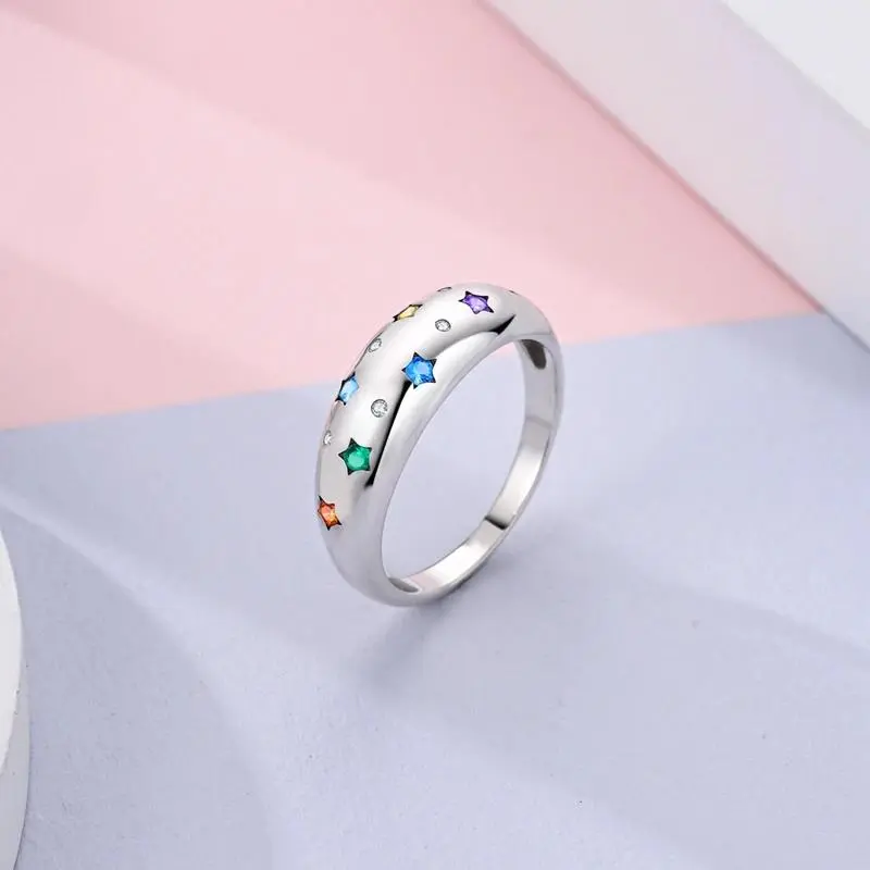 925 Sterling Silver Infinite Love Ring Original Luxury Design Zircon Finger Rings For Women High Quality Wedding Jewelry Gift vintage court style promise